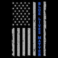 Blue Lives Matter Vintage Flag Kids T-Shirt