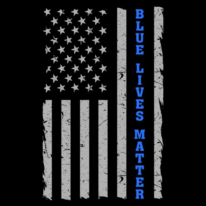 Blue Lives Matter Vintage Flag Kids T-Shirt