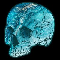 Blue Marble Patterned Skull Impact Tech Backpack