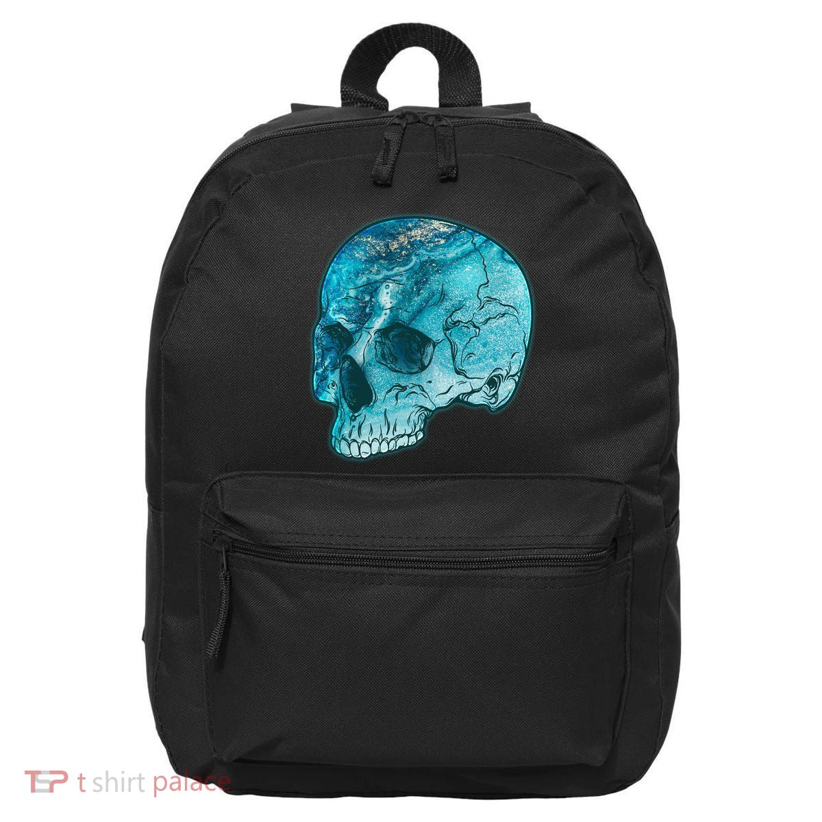 Blue Marble Patterned Skull 16 in Basic Backpack