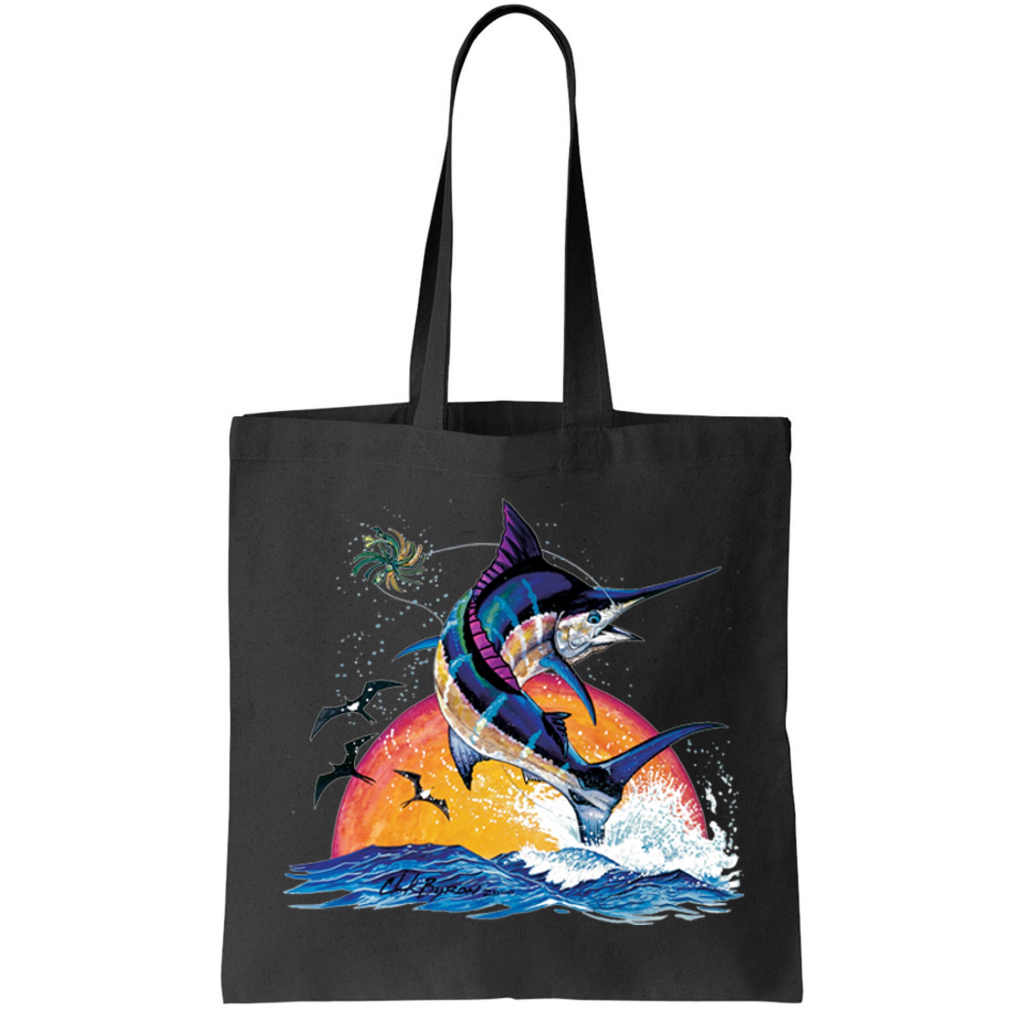 Blue Marlin Fish Sunset Bag