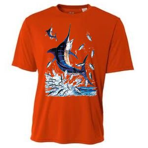 Blue Marlin Fishing Cooling Performance Crew T-Shirt