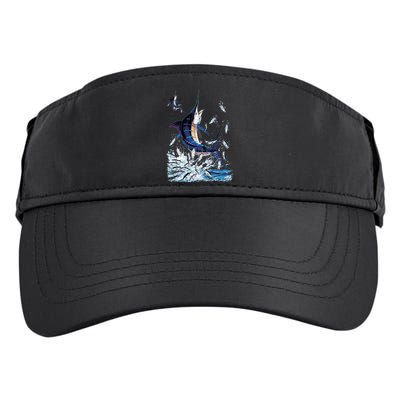 Blue Marlin Fishing Adult Drive Performance Visor
