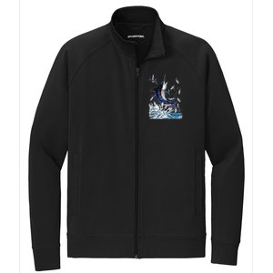 Blue Marlin Fishing Stretch Full-Zip Cadet Jacket