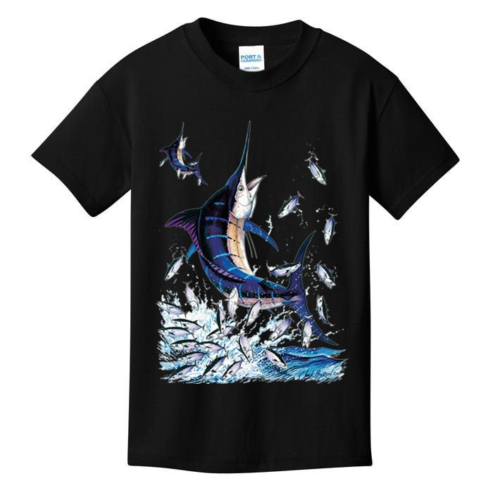 Blue Marlin Fishing Kids T-Shirt