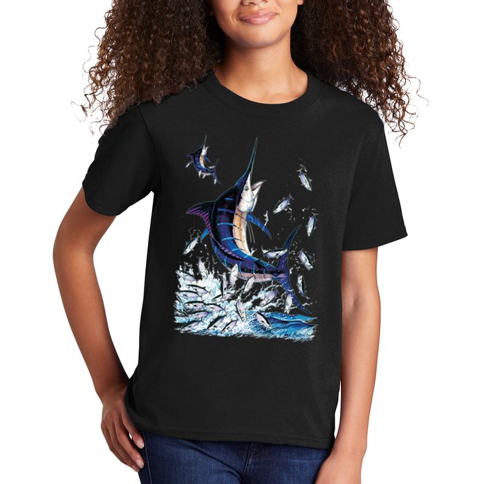 Blue Marlin Fishing Kids T-Shirt