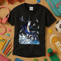Blue Marlin Fishing Kids T-Shirt