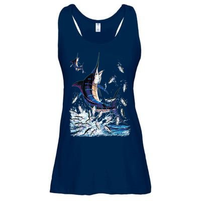 Blue Marlin Fishing Ladies Essential Flowy Tank