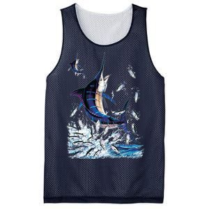 Blue Marlin Fishing Mesh Reversible Basketball Jersey Tank