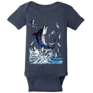 Blue Marlin Fishing Baby Bodysuit