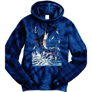 Blue Marlin Fishing Tie Dye Hoodie