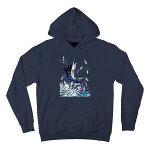 Blue Marlin Fishing Tall Hoodie