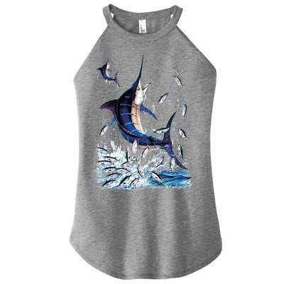 Blue Marlin Fishing Women’s Perfect Tri Rocker Tank