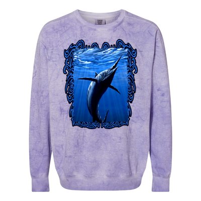 Blue Marlin Underwater Colorblast Crewneck Sweatshirt