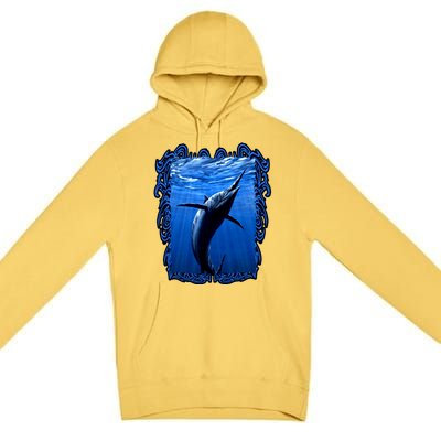 Blue Marlin Underwater Premium Pullover Hoodie