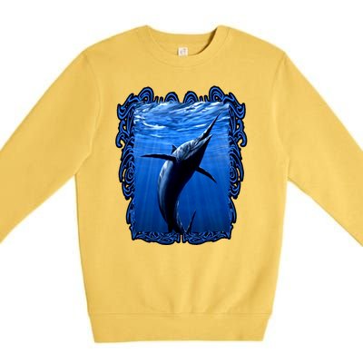 Blue Marlin Underwater Premium Crewneck Sweatshirt