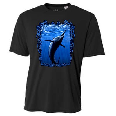 Blue Marlin Underwater Cooling Performance Crew T-Shirt