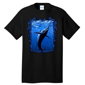 Blue Marlin Underwater Tall T-Shirt