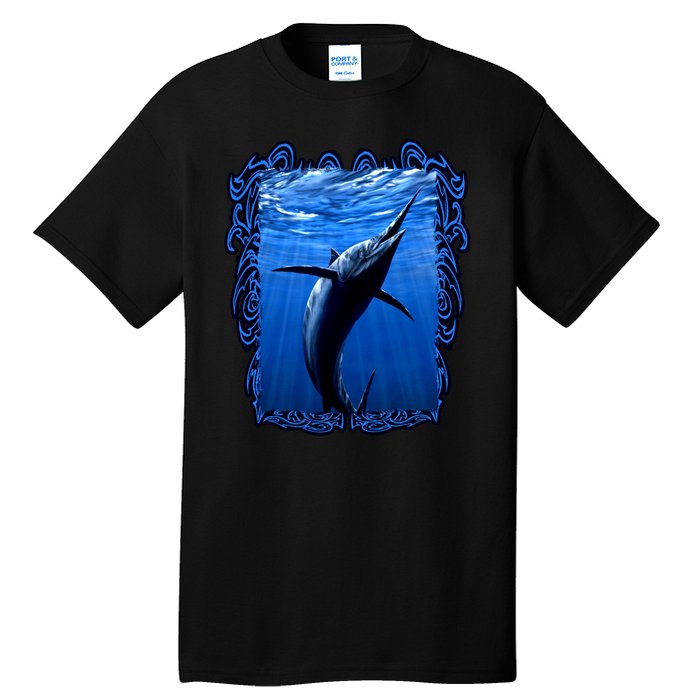 Blue Marlin Underwater Tall T-Shirt