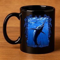 Blue Marlin Underwater 11oz C Handle Ceramic Mug