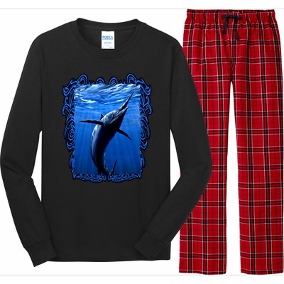 Blue Marlin Underwater Long Sleeve Pajama Set