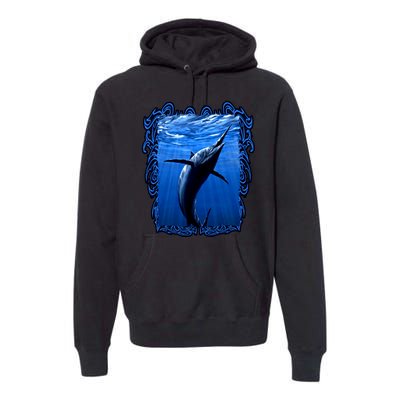 Blue Marlin Underwater Premium Hoodie