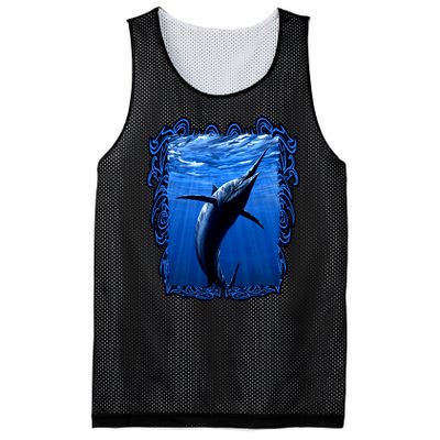 Blue Marlin Underwater Mesh Reversible Basketball Jersey Tank