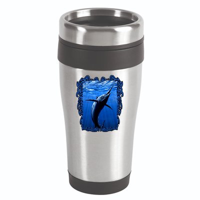 Blue Marlin Underwater 16oz Travel Tumbler