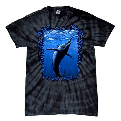 Blue Marlin Underwater Tie-Dye T-Shirt