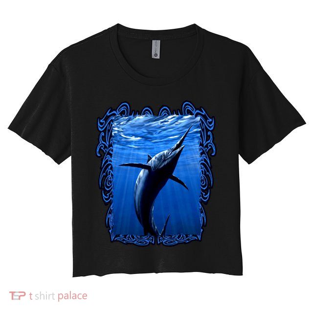 Blue Marlin Underwater Crop Top