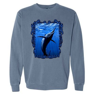 Blue Marlin Underwater Garment-Dyed Sweatshirt