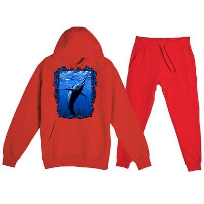 Blue Marlin Underwater Premium Hooded Sweatsuit Set