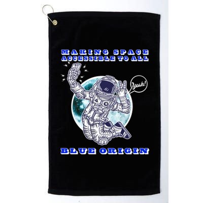 Blue Origin Making Space Accessible To All Platinum Collection Golf Towel