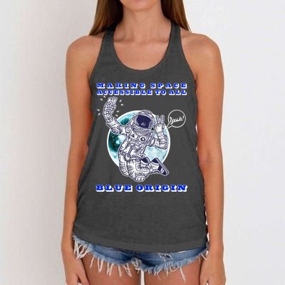 Blue Origin Making Space Accessible To All Women's Knotted Racerback Tank