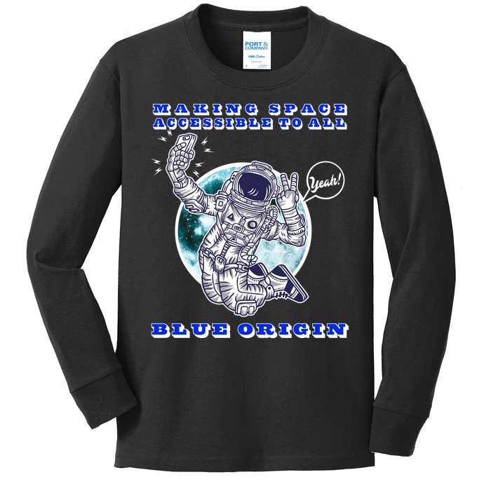 Blue Origin Making Space Accessible To All Kids Long Sleeve Shirt