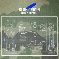 Blue Origin New Shepard Spaceship Blueprints Legacy Tie Dye Trucker Hat