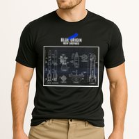 Blue Origin New Shepard Spaceship Blueprints Performance Shirt