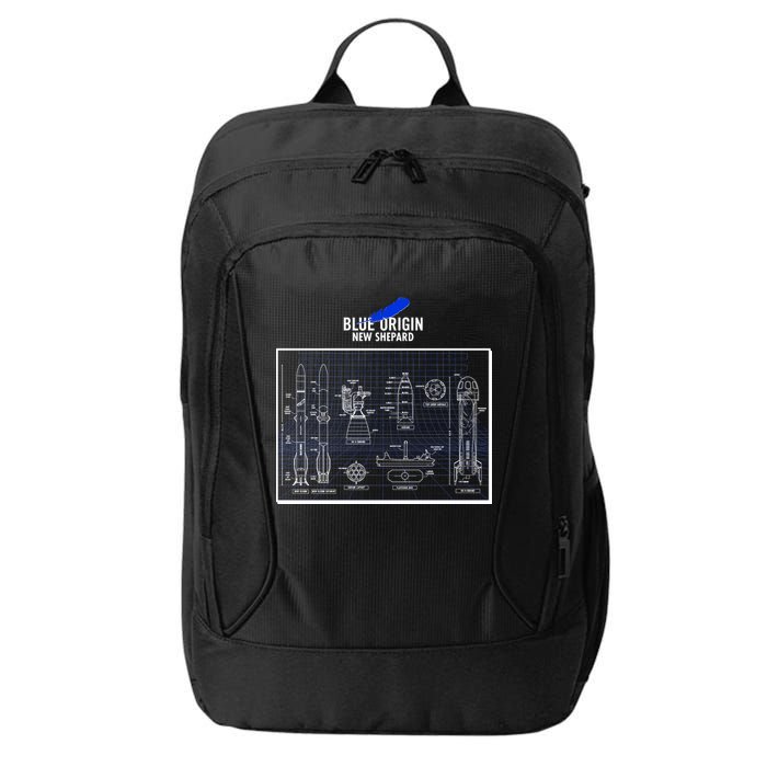 Blue Origin New Shepard Spaceship Blueprints City Backpack