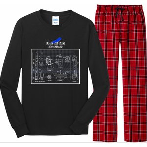 Blue Origin New Shepard Spaceship Blueprints Long Sleeve Pajama Set