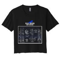 Blue Origin New Shepard Spaceship Blueprints Crop Top