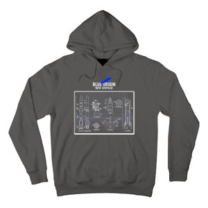 Blue Origin New Shepard Spaceship Blueprints Hoodie