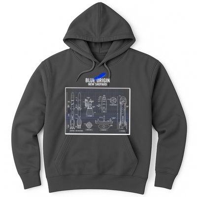 Blue Origin New Shepard Spaceship Blueprints Hoodie
