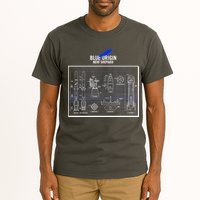 Blue Origin New Shepard Spaceship Blueprints Tall T-Shirt