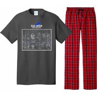 Blue Origin New Shepard Spaceship Blueprints Pajama Set