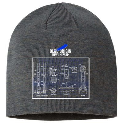 Blue Origin New Shepard Spaceship Blueprints Sustainable Beanie