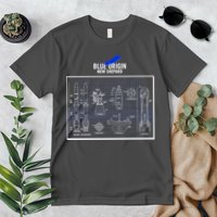 Blue Origin New Shepard Spaceship Blueprints Premium T-Shirt