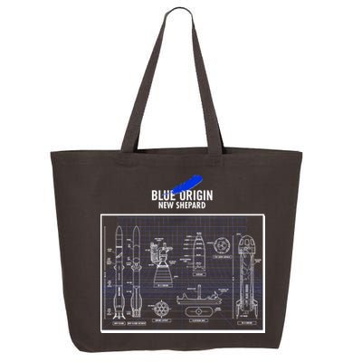 Blue Origin New Shepard Spaceship Blueprints 25L Jumbo Tote