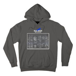 Blue Origin New Shepard Spaceship Blueprints Tall Hoodie