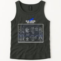 Blue Origin New Shepard Spaceship Blueprints Tank Top