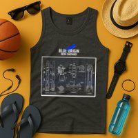 Blue Origin New Shepard Spaceship Blueprints Tank Top